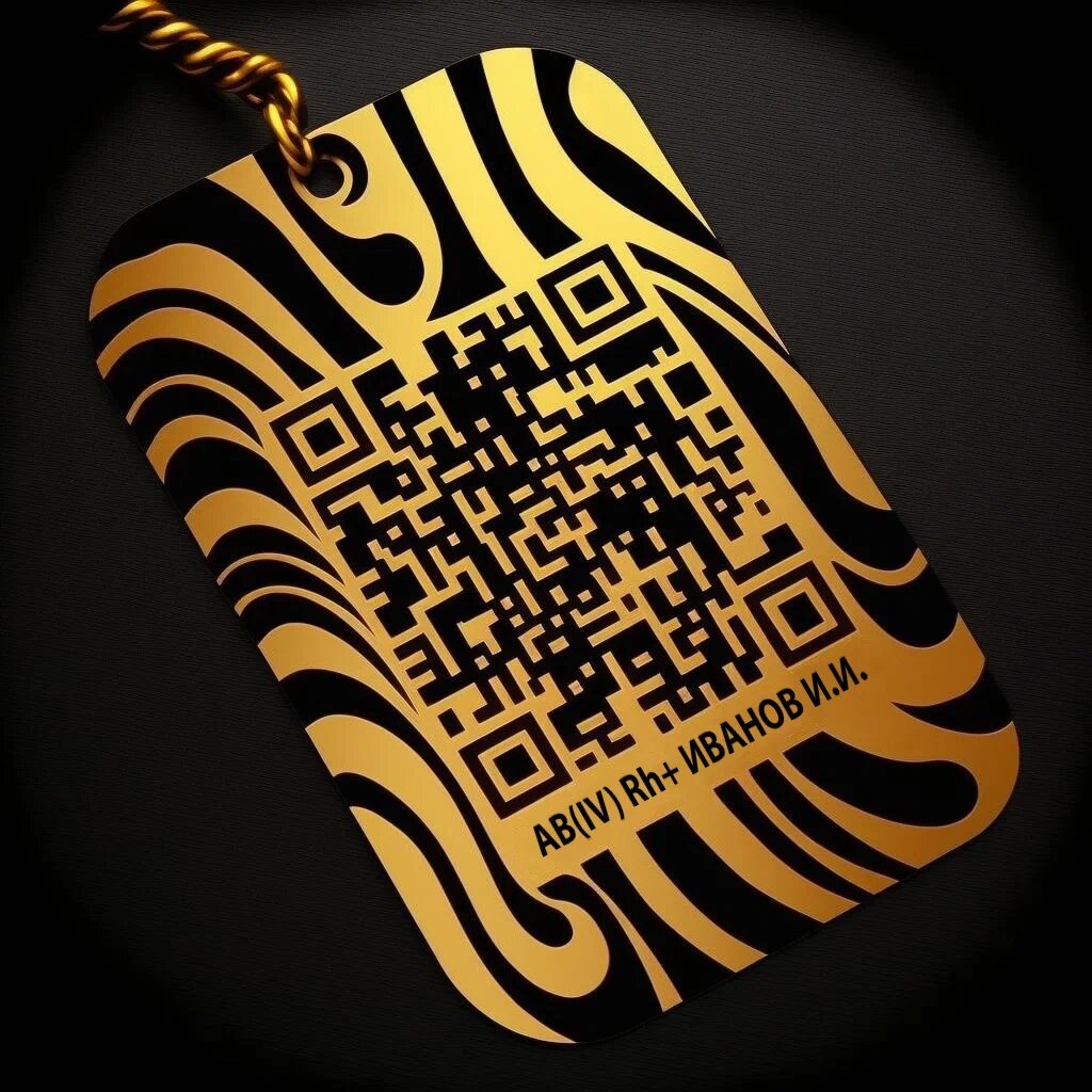Жетон военного с QR-кодом