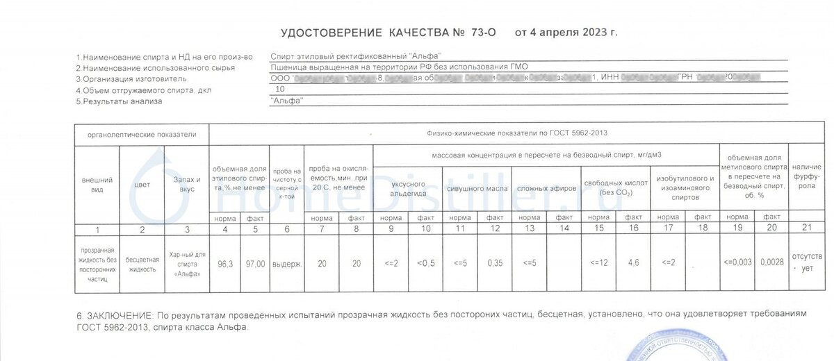 Заключение экспертизы