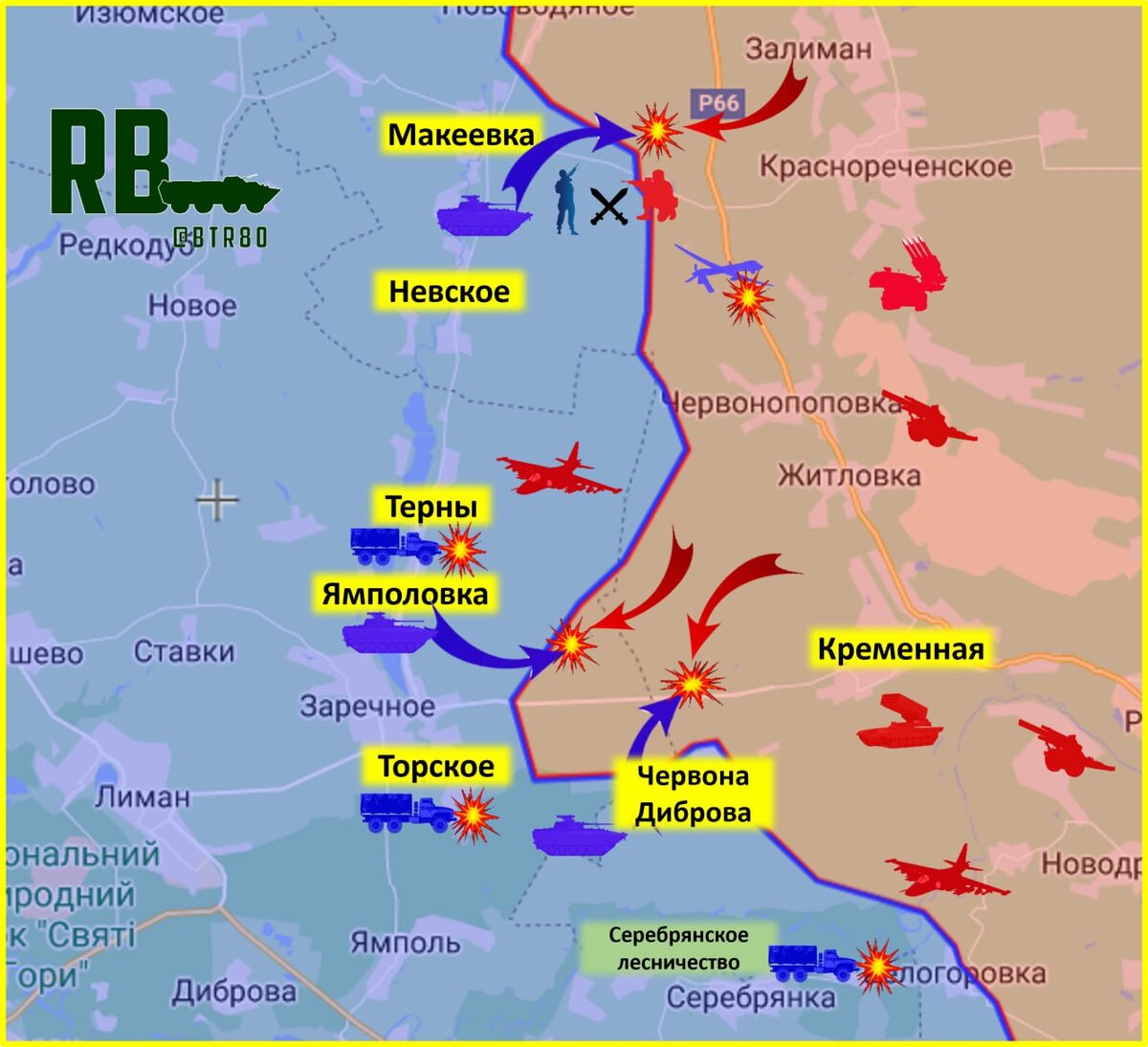 На схеме обозначен основной театр военных действий в данной войне