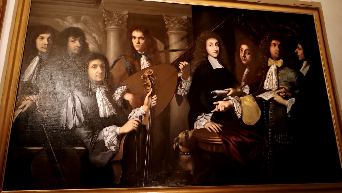 Антон Доменико Габбиани, Портрет музыкантов с великим герцогом Фердинандо Медичи, 1683 год,  Галерея Академии, Флоренция (фото автора)