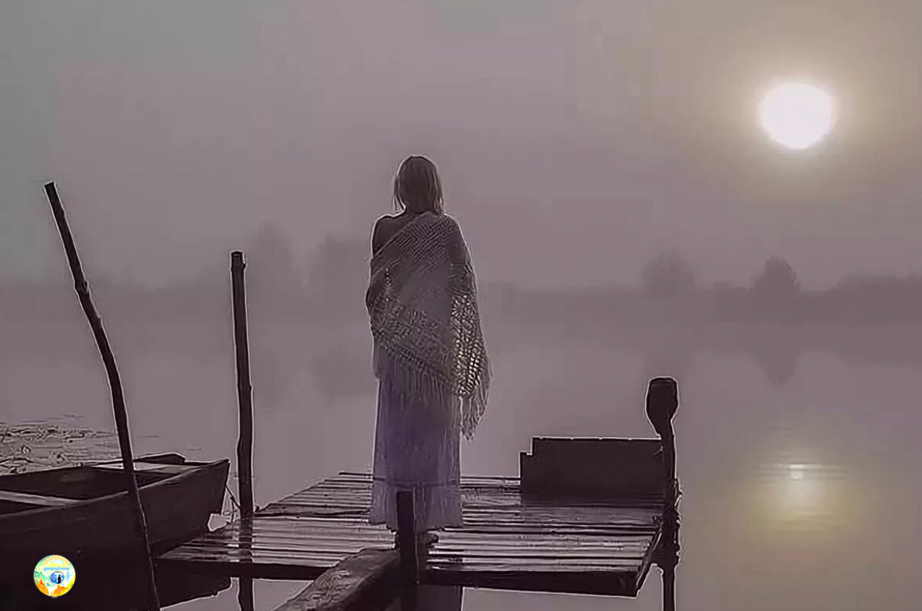 Печаль уходит прочь. Тишина одиночество. Покой уединение. Одинокая девушка в тумане. Тишина женщина.