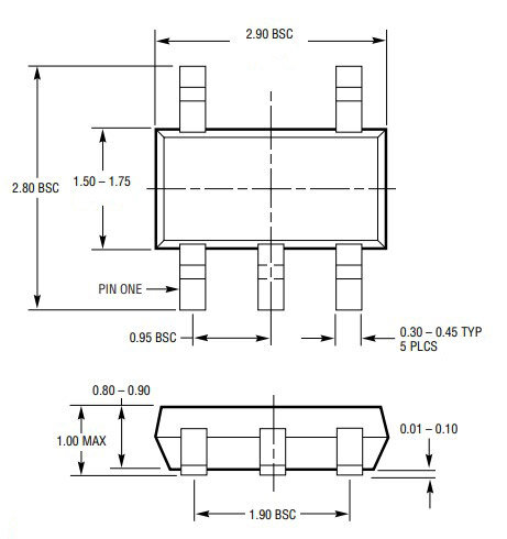 Габаритные размеры LT4054 