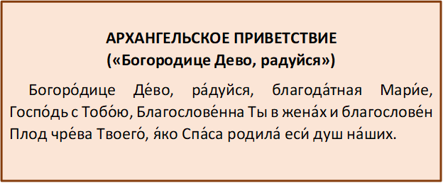 Архангельское приветствие деве марии