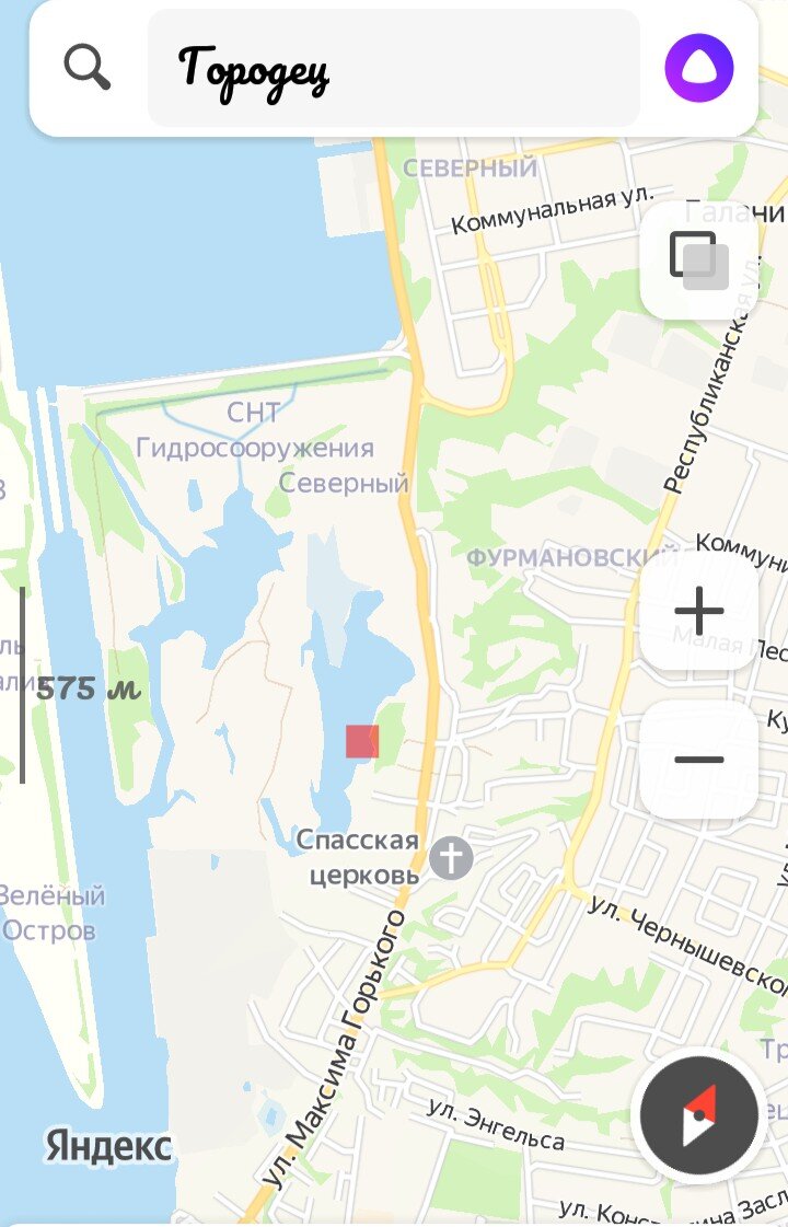 Спасское озеро на карте