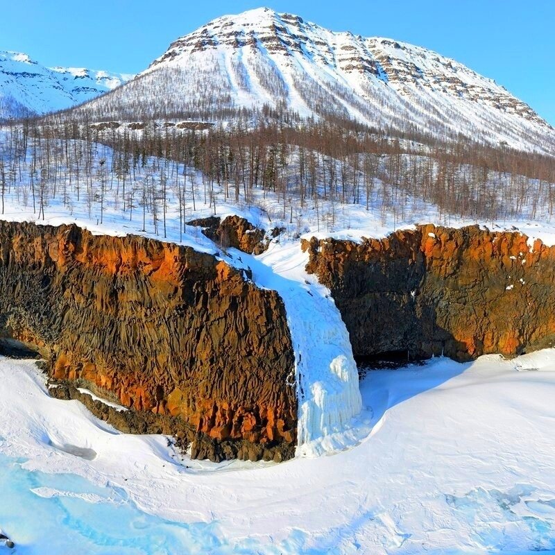 Водопад Дюпкун плато Путорана