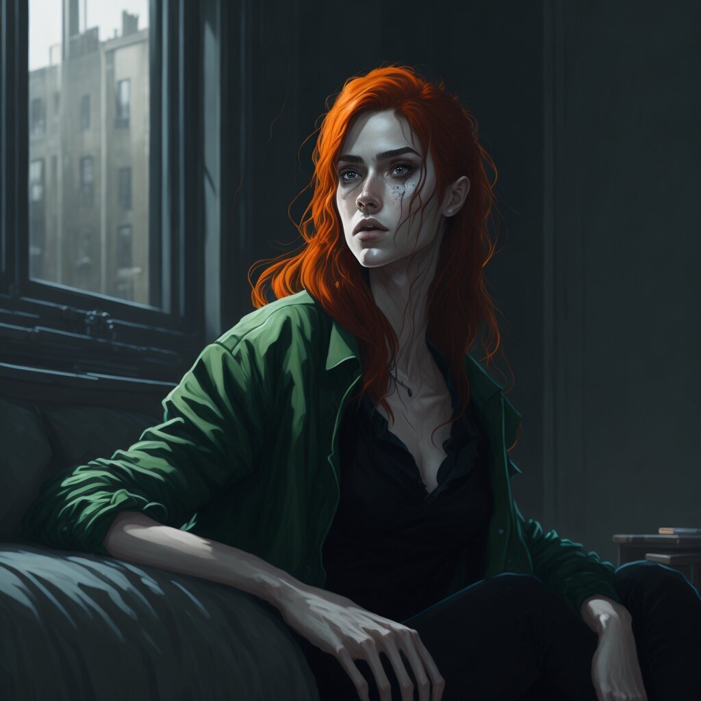 Елена. Внутренние демоны. Автор: @graphdesignsolovei