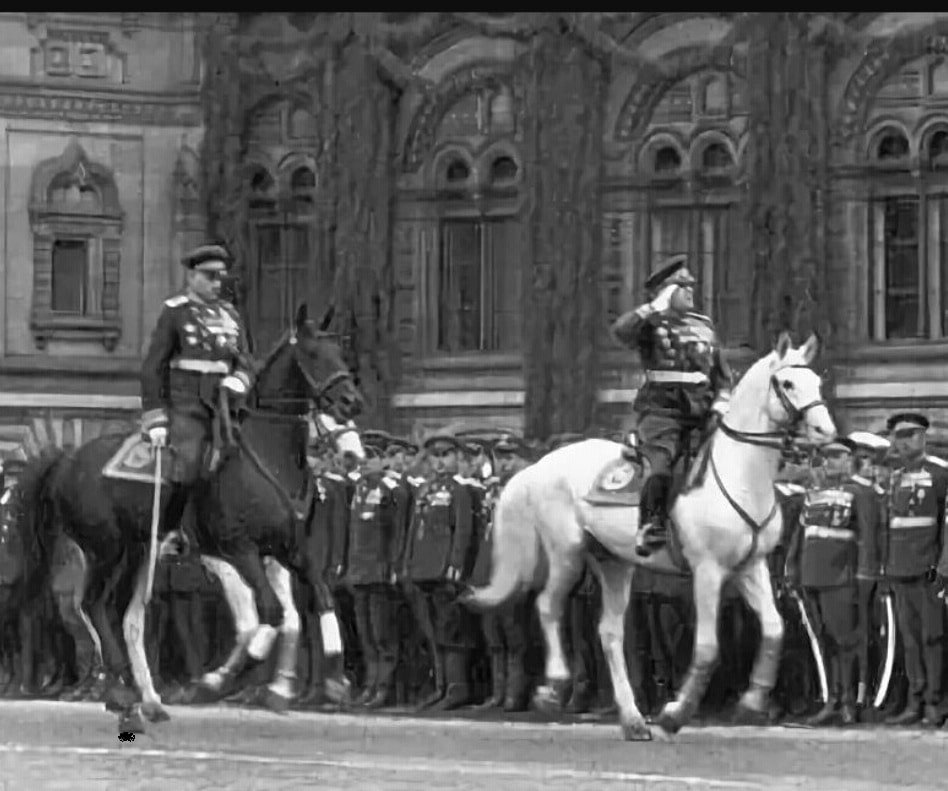 Парад победы 1945 жуков фото