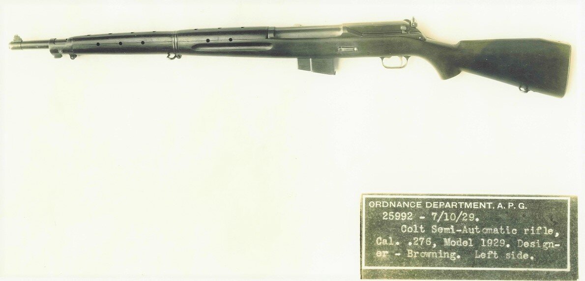 Самозарядная винтовка Кольт обр. 1929 года. Фото с испытаний.