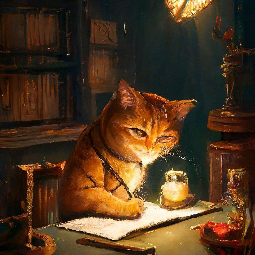 Сергей Власов (Севл). Котик пишет пост в соц.сеть