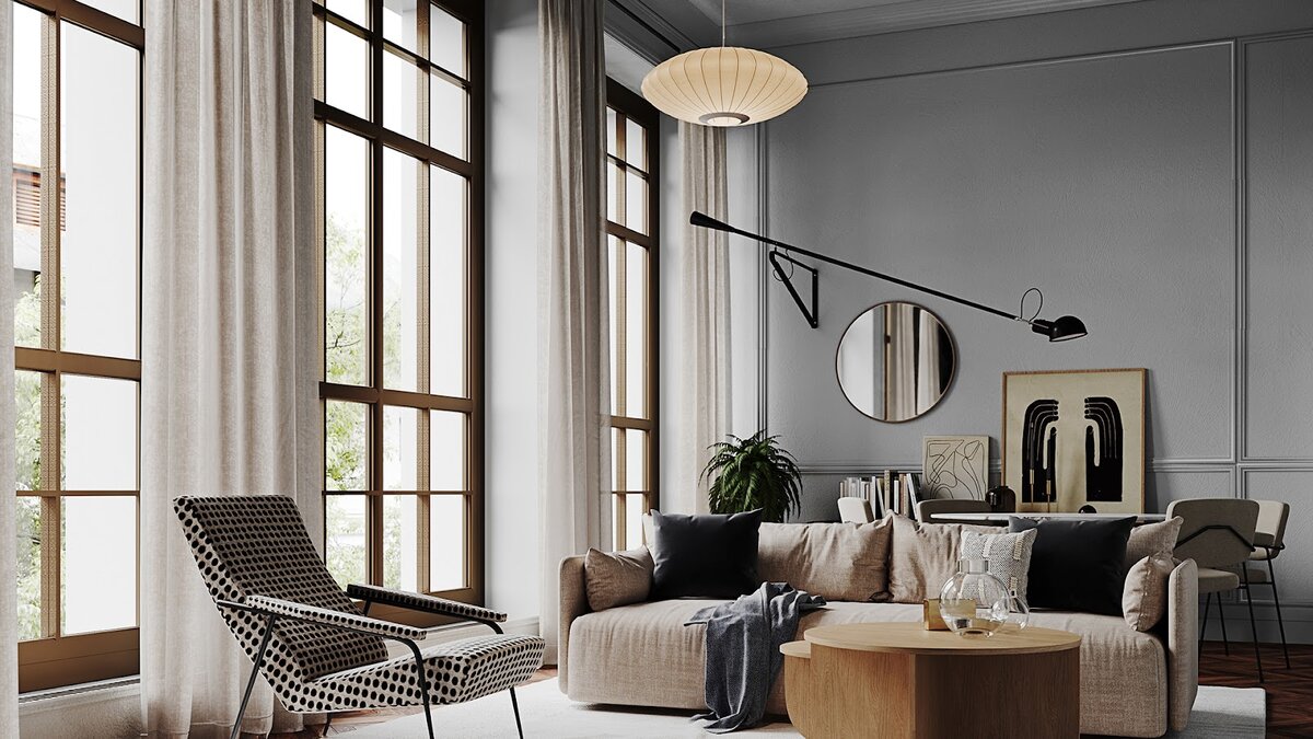 Интерьер гостиной. Пречистенка, 8 