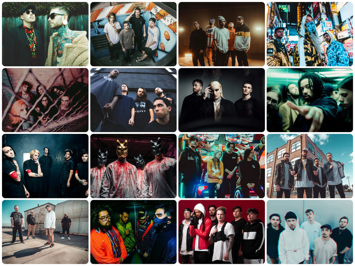 Слева направо. 
Первый ряд: Darko US, My Ticket Home, Alpha Wolf, Within Destruction. 
Второй ряд: Tallah, Vein.fm, Vexed, Loathe. 
Третий ряд: Sworn In, Slaughter to Prevail, VCTMS, Attila. 
Четвёртый ряд: Emmure, Darke Complex, Dropout Kings, ten56.