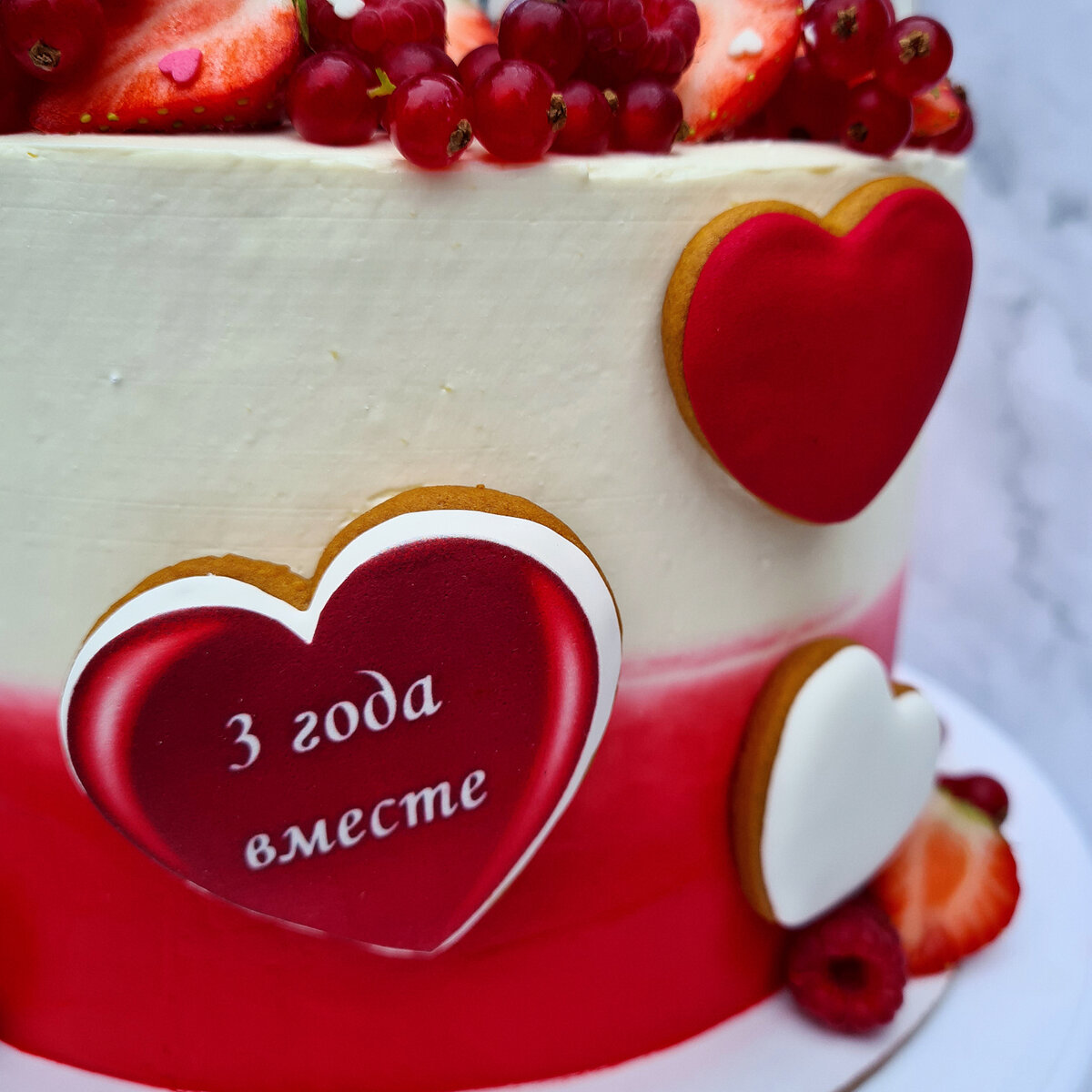 Оформление торта на годовщину свадьбы