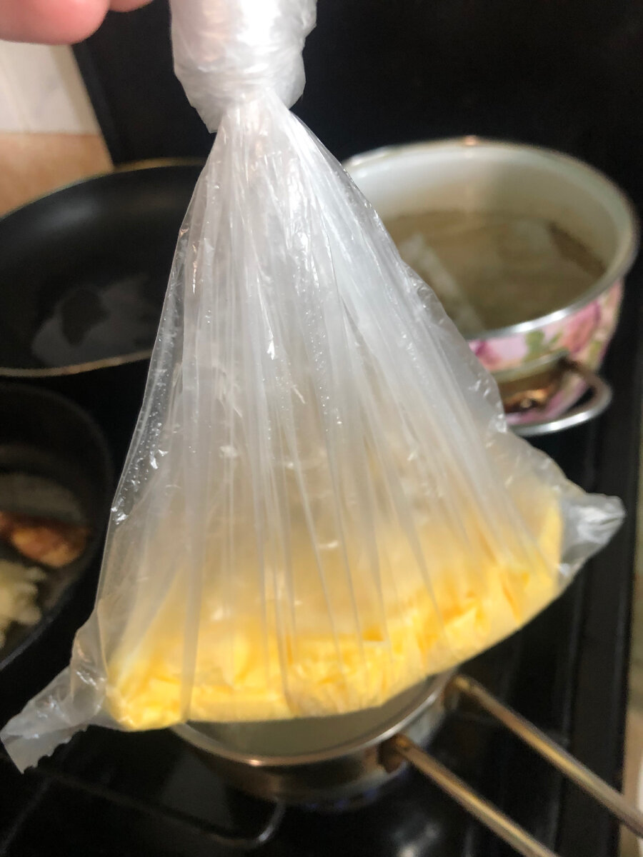 Вид до варки омлета