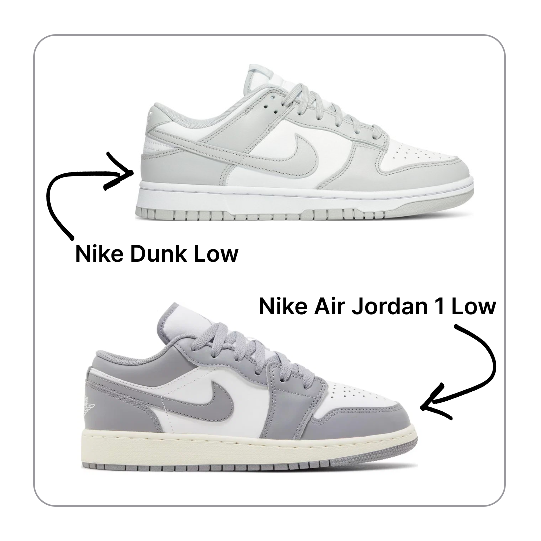 Nike Dunk Low Nike Air Jordan 1 Low Kicks Of