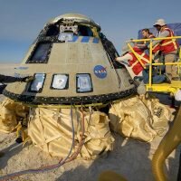    Starliner после посадки на землю