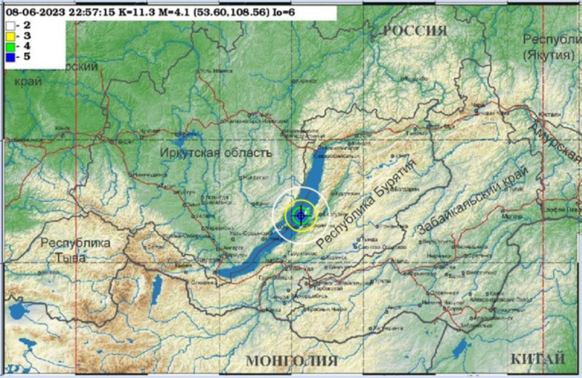    Землетрясение зарегистрировали в Иркутской области Бурятии утром 9 июня