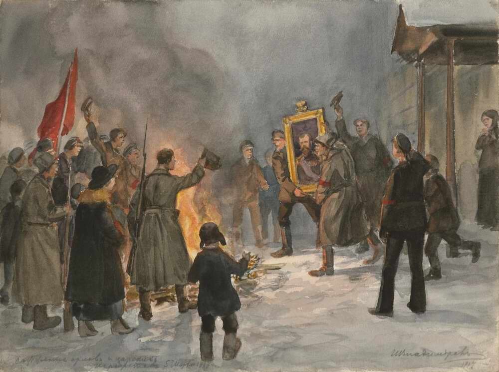 Улицы Петрограда в 1917