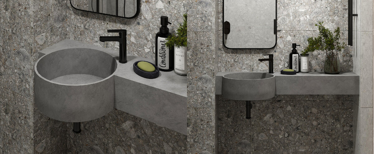 Бетонная раковина, которая просчитывалась. Личный архив автора канала. 