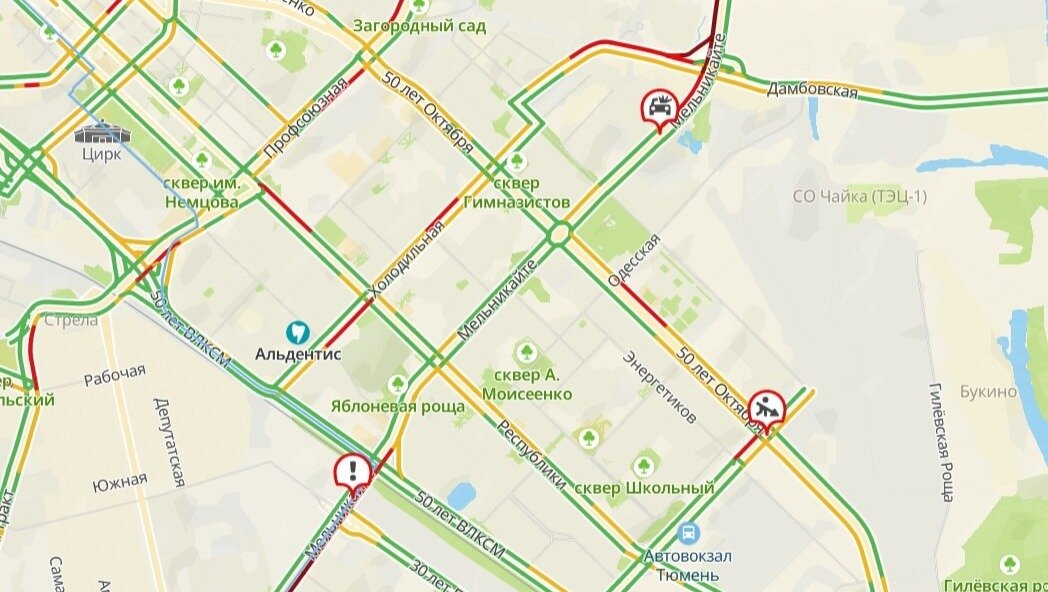     Километровая пробка образовалась сегодня утром в Тюмени на улице Мельникайте. Затор растянулся от ТЦ «Южный» до ТРЦ «Премьер» и от Дружбы до Жигулевской.