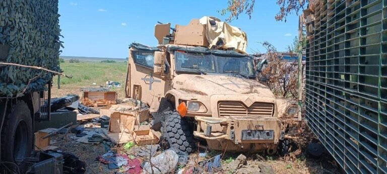 Разбитая украинская техника в районе Времьевского выступа