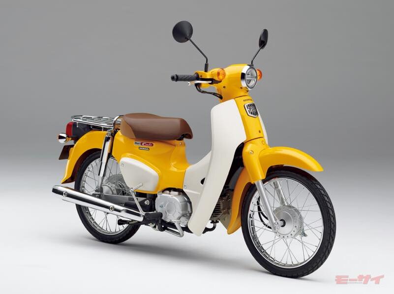 Super Cub 50 (4-тактный одноцилиндровый двигатель OHC объемом 50 куб. См, на фото модель 2020 года)