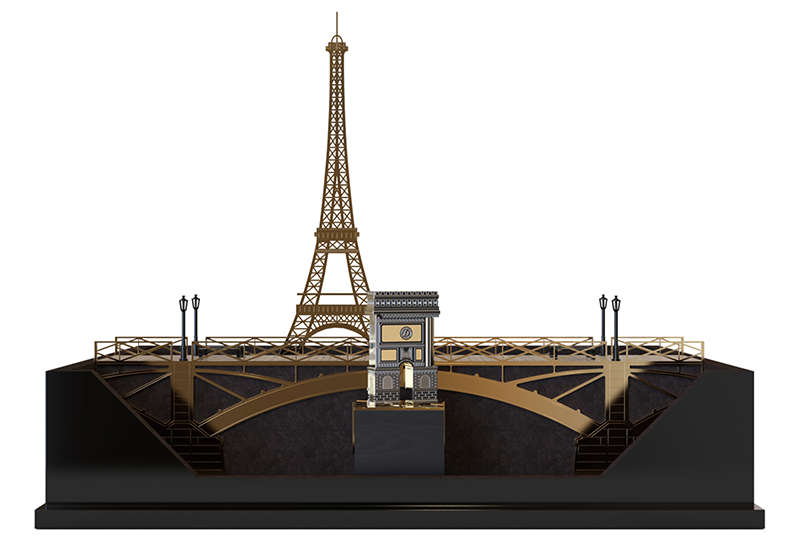 Набор S.T. Dupont Loves Paris: зажигалка на подставке