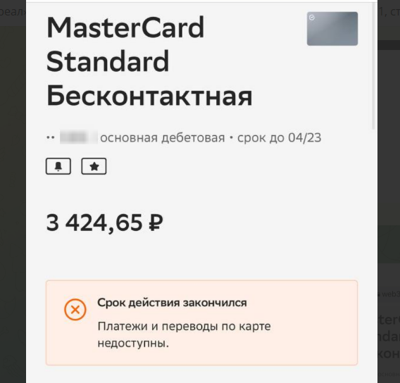 срок действия в веб версии