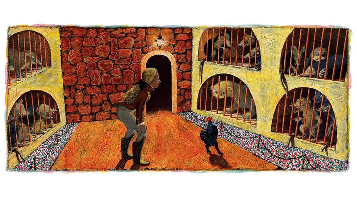 Иллюстрация Михаила Бычкова к книге «Чёрная курица, или Подземные жители»