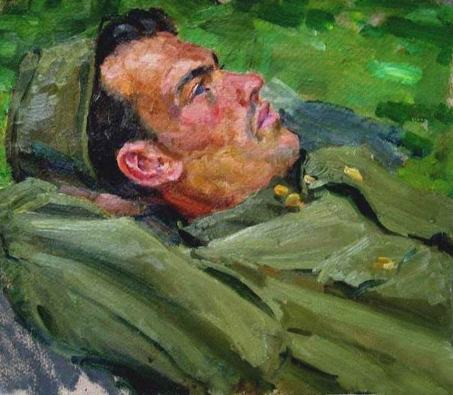 Иллюстрация из Яндекса.   Художник Виктор Дмитриевский "Привал".
