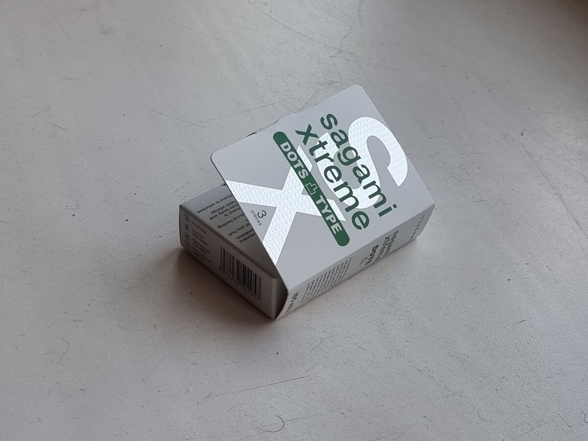 Так выглядит упаковка Sagami Extreme Type E на три презерватива. Дорого, правда?