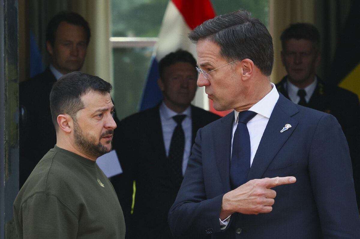 Президент Украины Зеленский и Марк Рютте, премьер-министр, Нидерланды