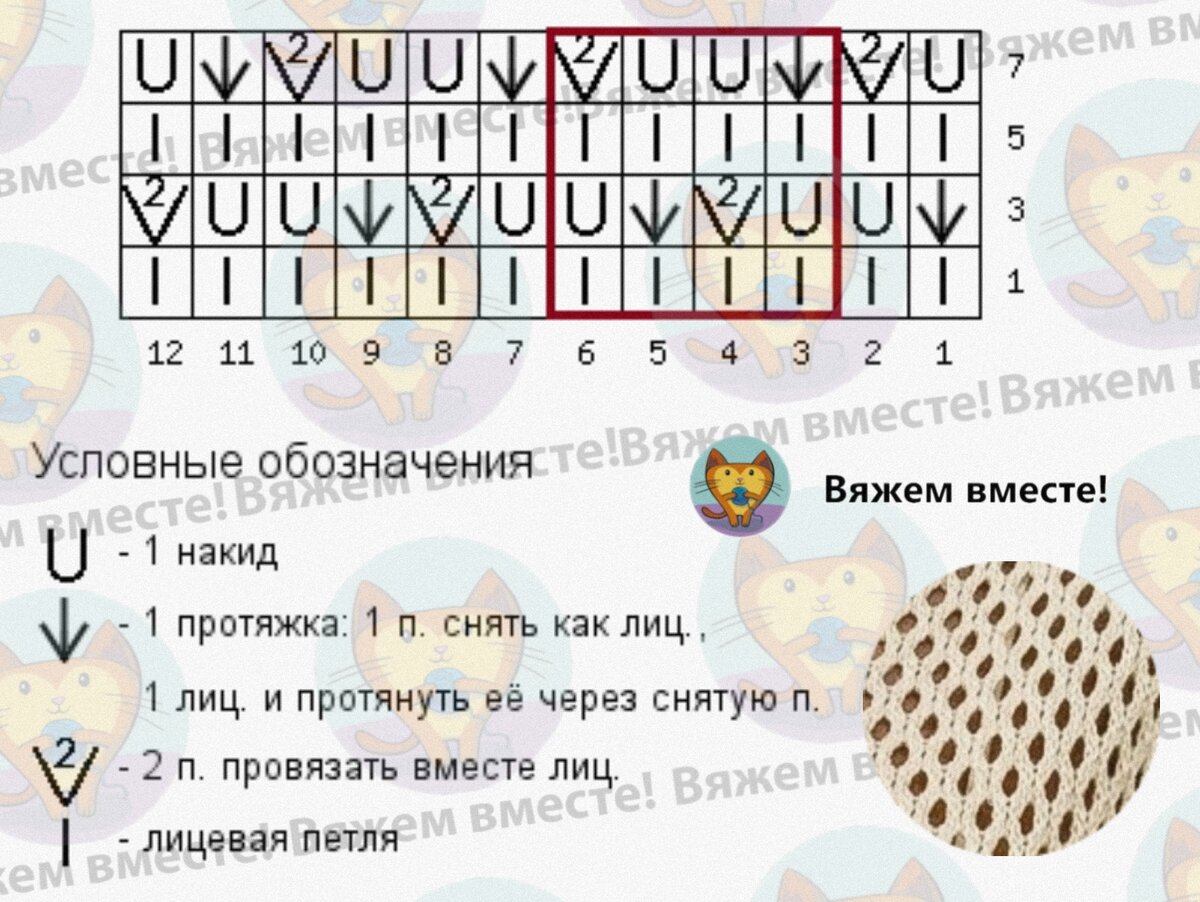 Схема узора