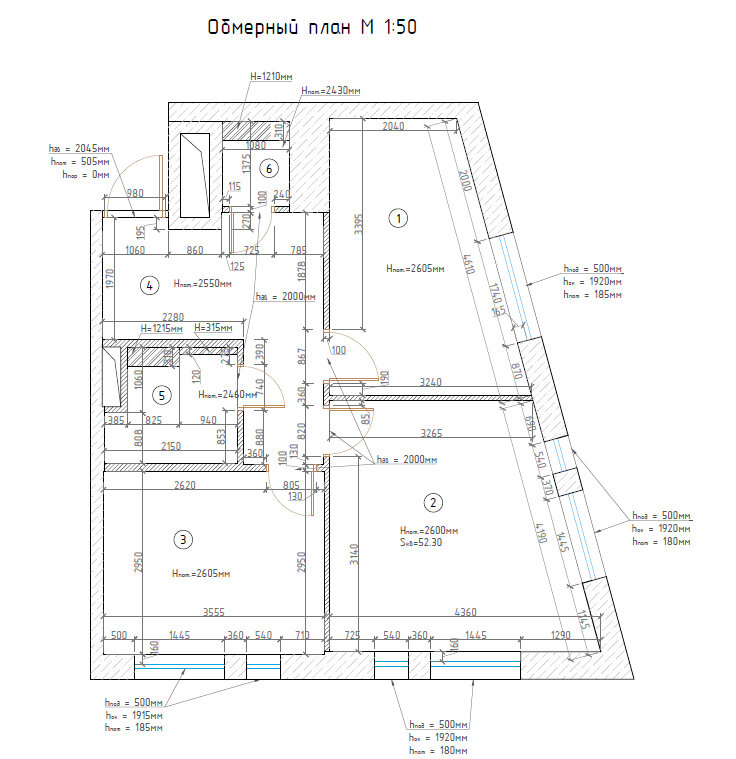 Проект Re-Va design. Обмерный план