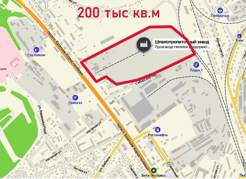    Территория Шпалопропиточного завода Фото: Яндекс карты