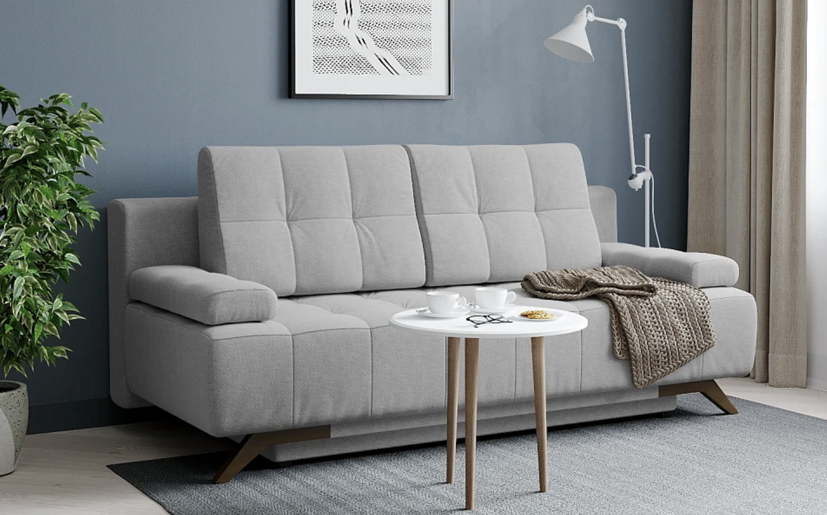 Диван прямой Баден-Баден Light Grey еврокнижка   Артикул: А340158024