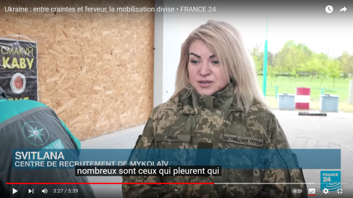 Светлана. Скриншот с канала France24 с сайта YouTube