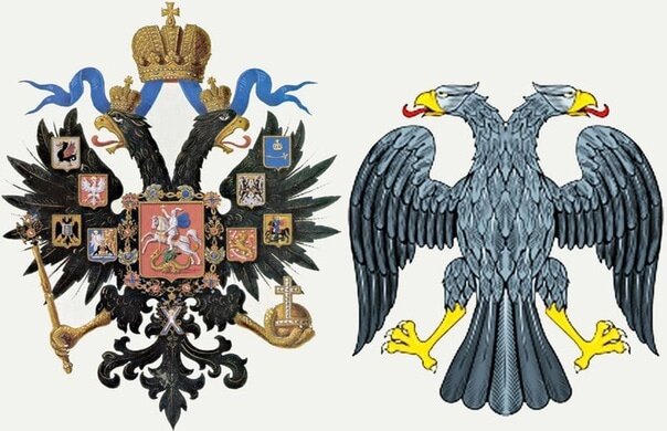  Двуглавый орёл стал гербом государства российского сравнительно недавно – в конце XV века. До него в качестве символа использовался терзающий змею лев («доставшийся» от Владимирского княжества).