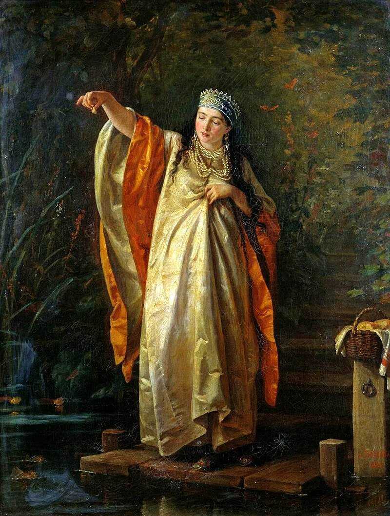 Сергей Грибков. Боярышня у водоема