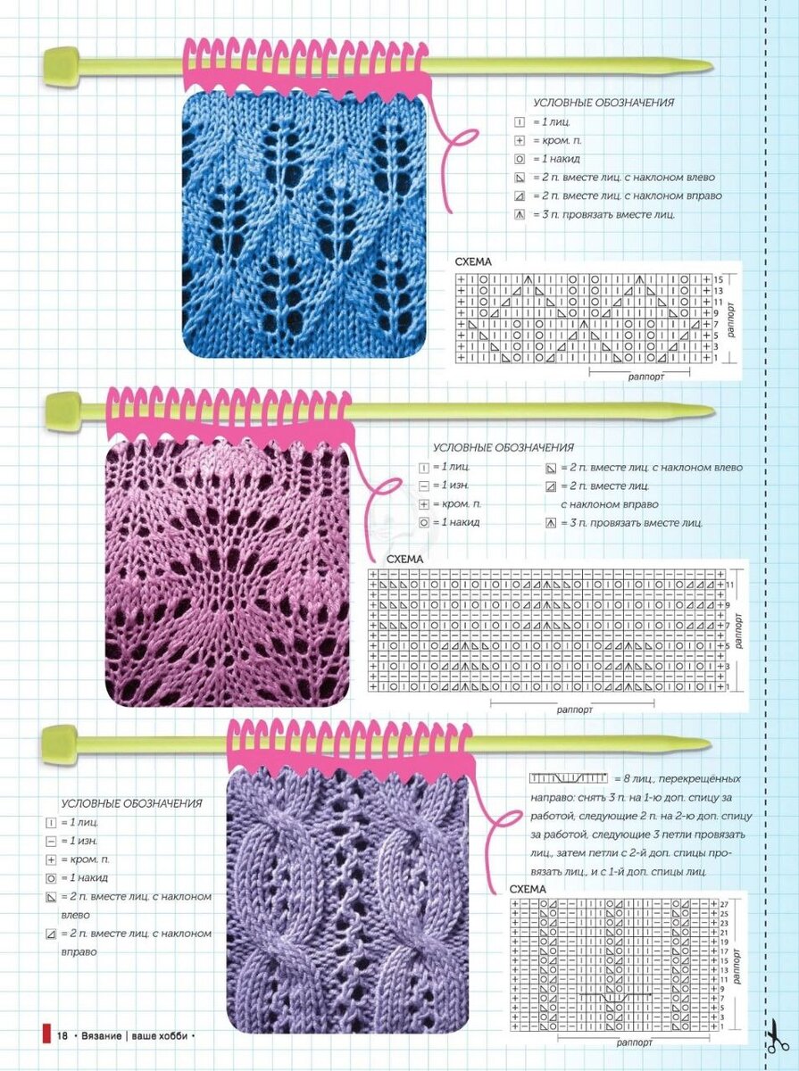 Детские узоры спицами схемы