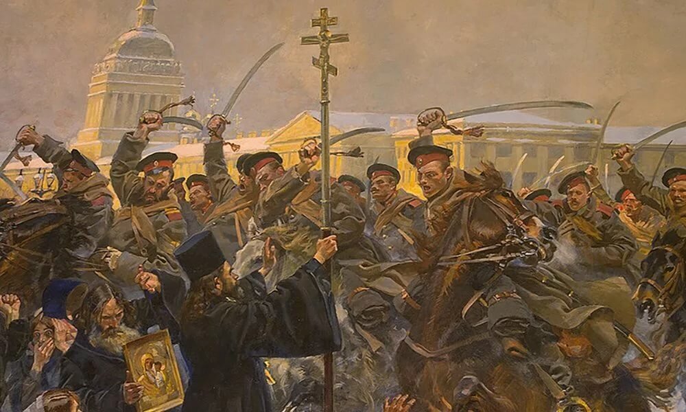 Свершилось великое событие. «Кровавое воскресенье», Войцех Коссак, 1905 год. Кровавое воскресенье 1905. Гапон 9 января 1905.