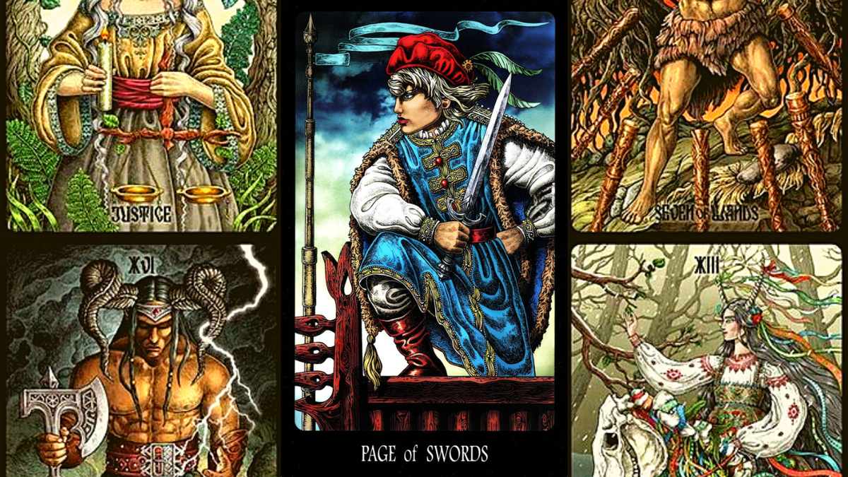 Таро славянских легенд. Колода Таро. Slavic Legends Tarot галерея. Колода Таро декамерон.