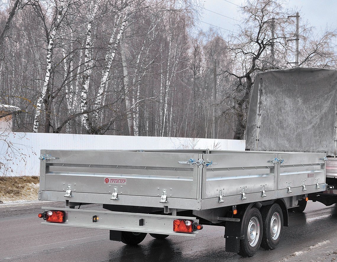 Распространенный двухосный прицеп, который часто используется в связке с ГАЗелью.