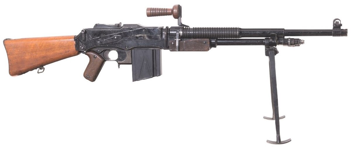 Пулемет FN Model D производства 1947 года (для армии Люксембурга). Вид справа.