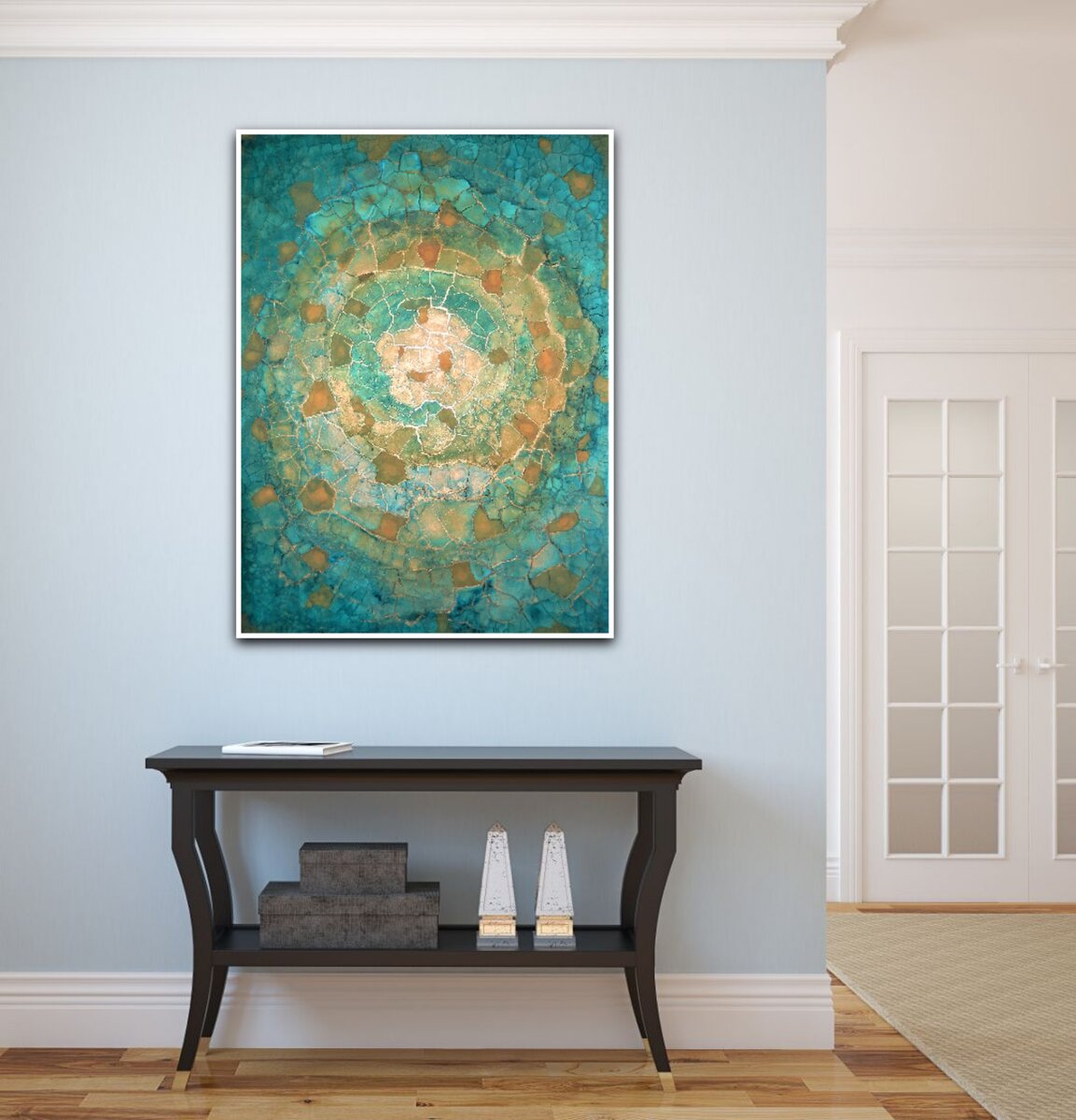 Абстрактная композиция "Водоворот мыслей", автор Анна Литовка, 2021г. 