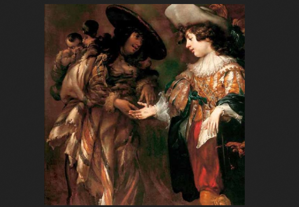 Ян Коссиерс. "Сцена гадания", середина XVII в.