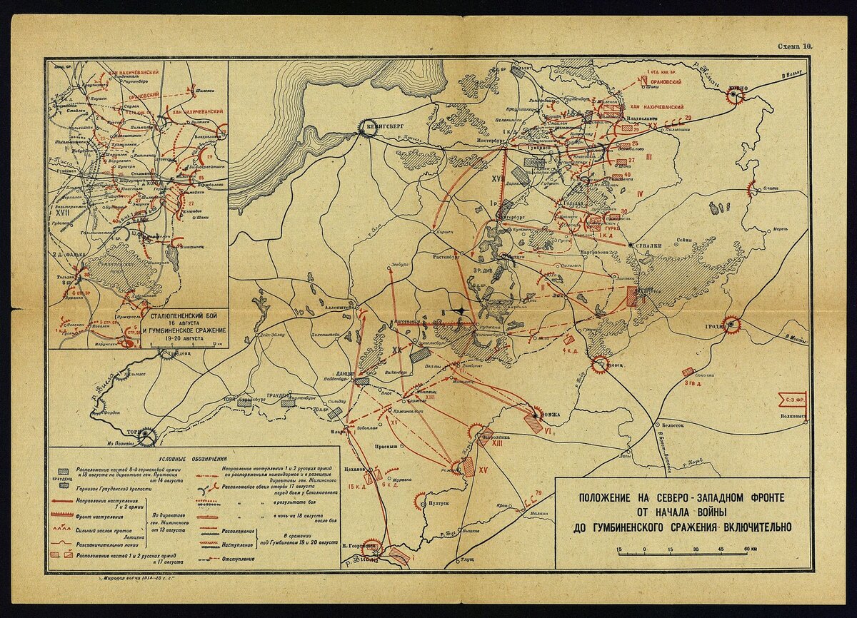 Война 1914 года карта