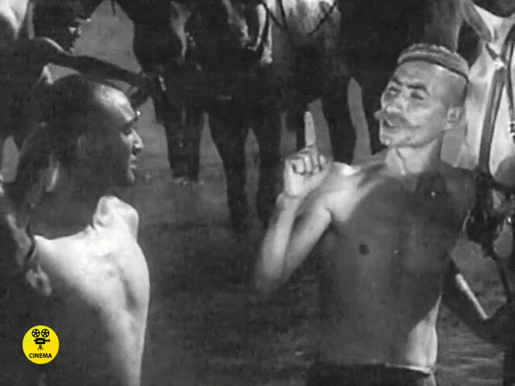 "Дурсун"  (1940). Кинодебют Сарры Каррыева (справа).