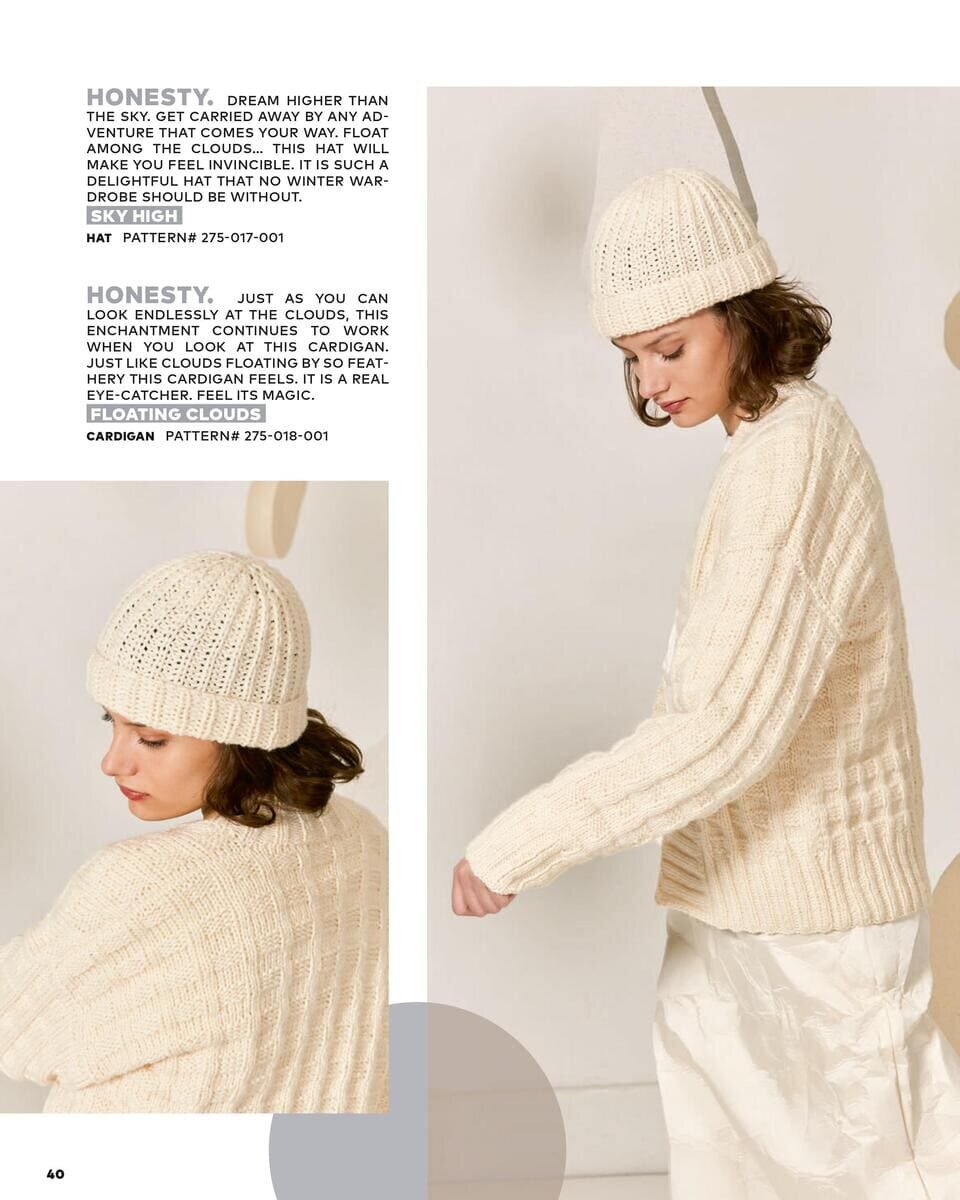 Шапка и кардиган из пряжи Honesty Lang Yarns