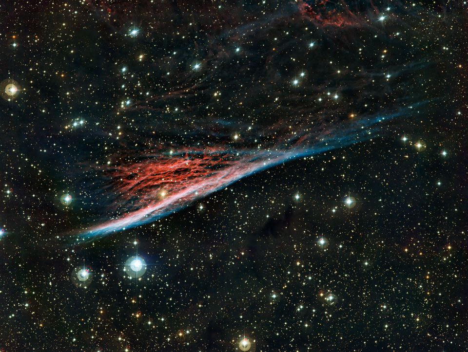 NGC 2736: Туманность Карандаш. Изображение предоставлено ESO . 