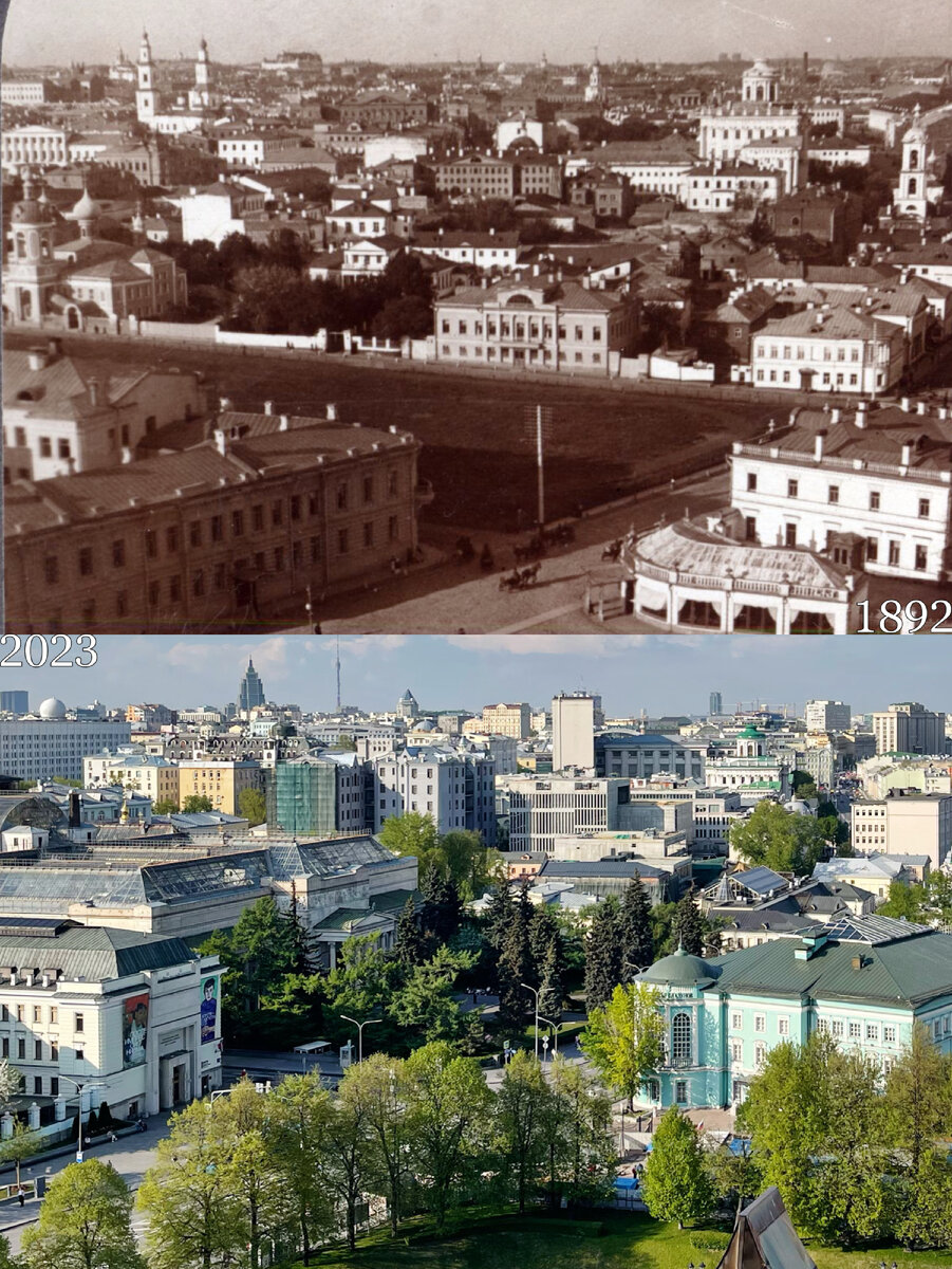 Как выглядела москва 100 лет назад Москва: было/стало. Путешествие в прошлое Now&Then Russia Дзен
